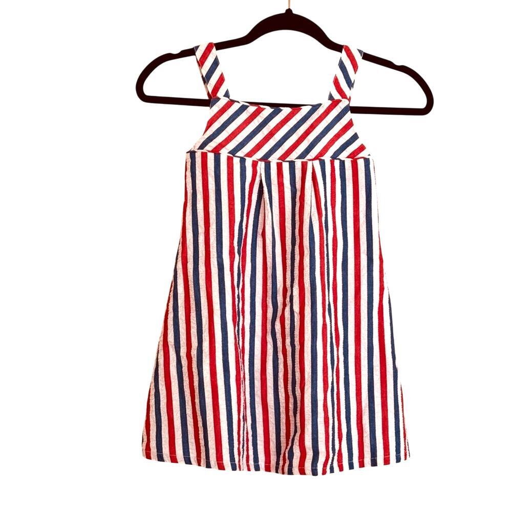 Tommy Bahama Girls Dress Red White Blue Patriotic A-Line Size Small - Picture 3 of 5